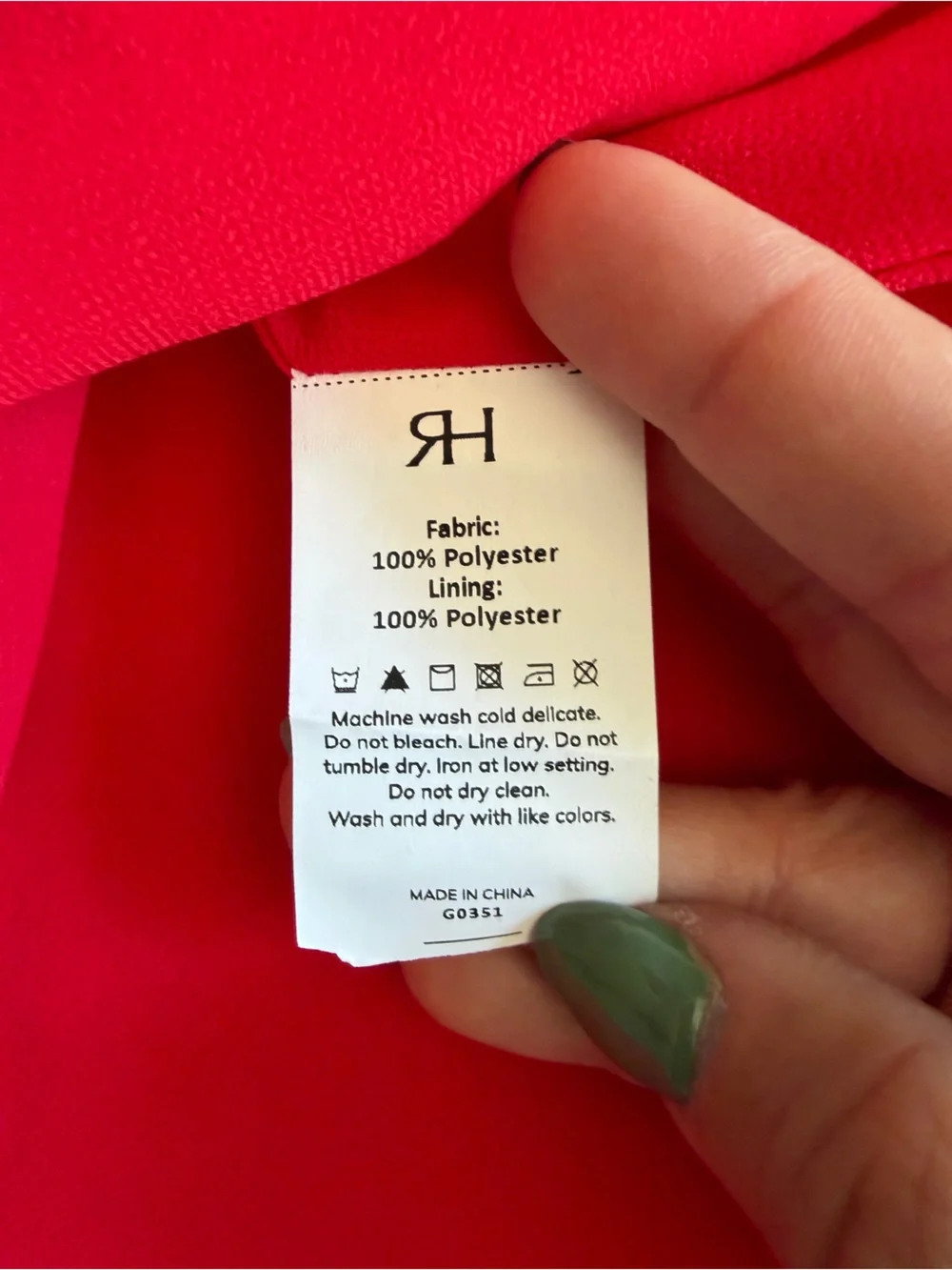 Rihoas Nordstrom Vibrant Red Tie-Shoulder Midi Dress - Picture 12 of 15